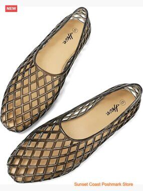 Jelly Mesh Flats Breathable Clear Hollow Ballet Sandals